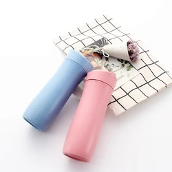 250ml Cup Coffee Mug Thermo Eco Water Bottle Biodegradable Wheat Straw Coffee Cup