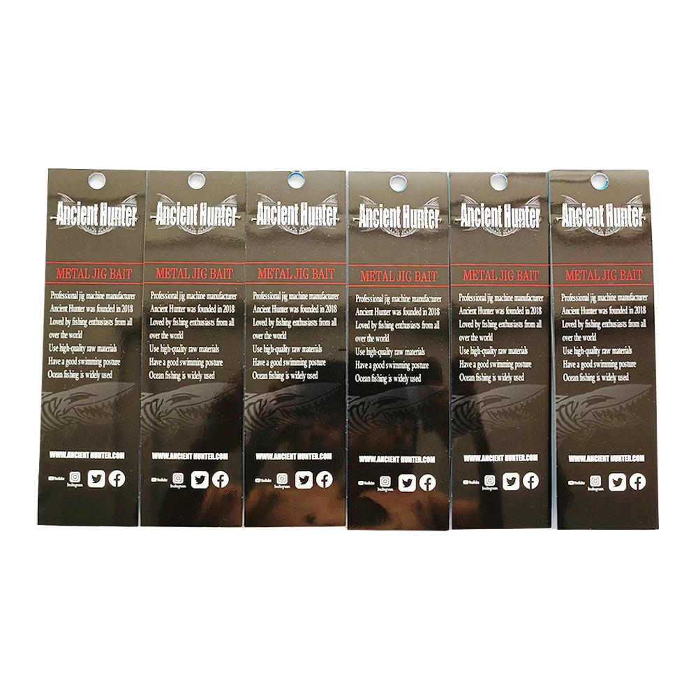 Ancient Hunter 1PCS/Bag shore Jigging  20G 40G 60G 80G  Metal 3D bionic printing shore jig With Mustad hook