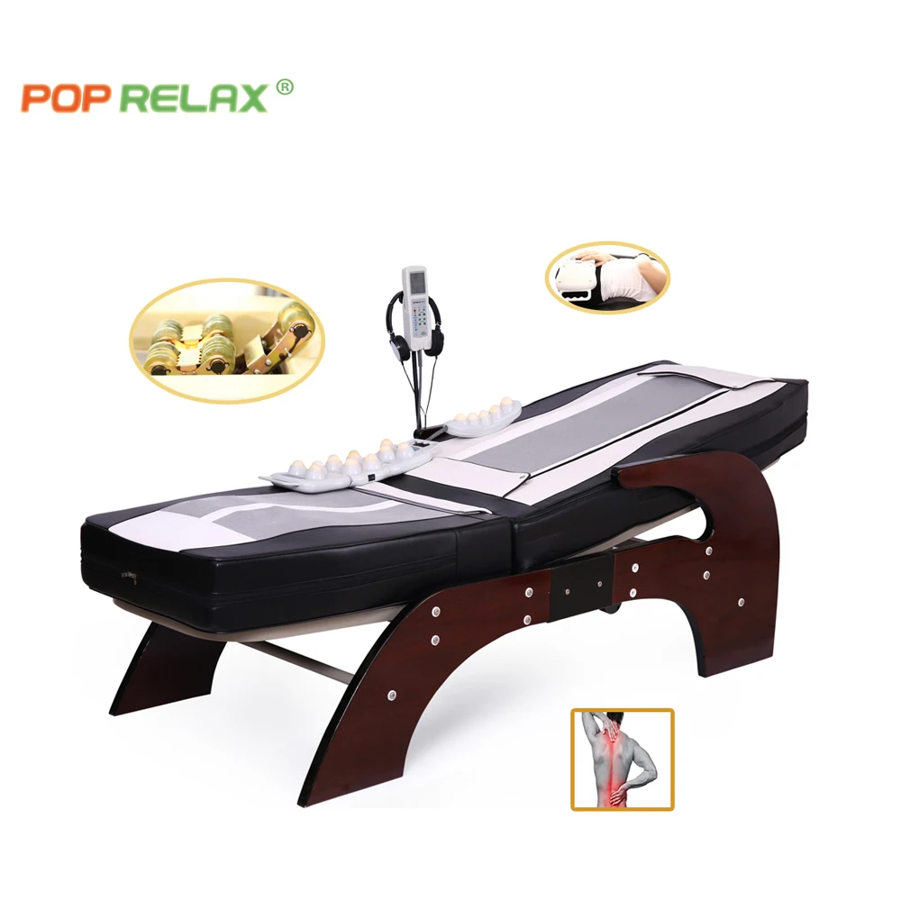 Pop relax far infrared Thermal therapy natural jade massage roller electrical double bed & table