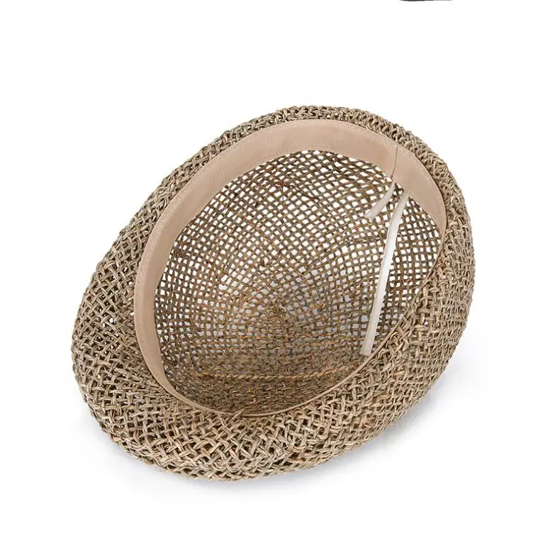 Summer Fashion High Quality Seagrass Salt Grass Natural Straw Ivy Cap Sun Hat