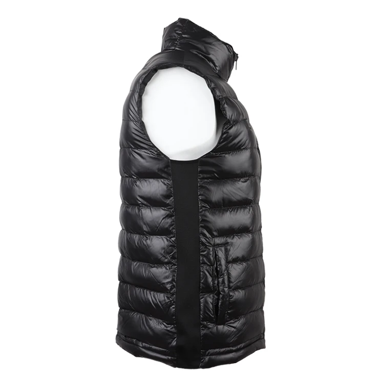 Low Price Windproof Polyester Down Heated Vest With Five Graphene Heating Pads