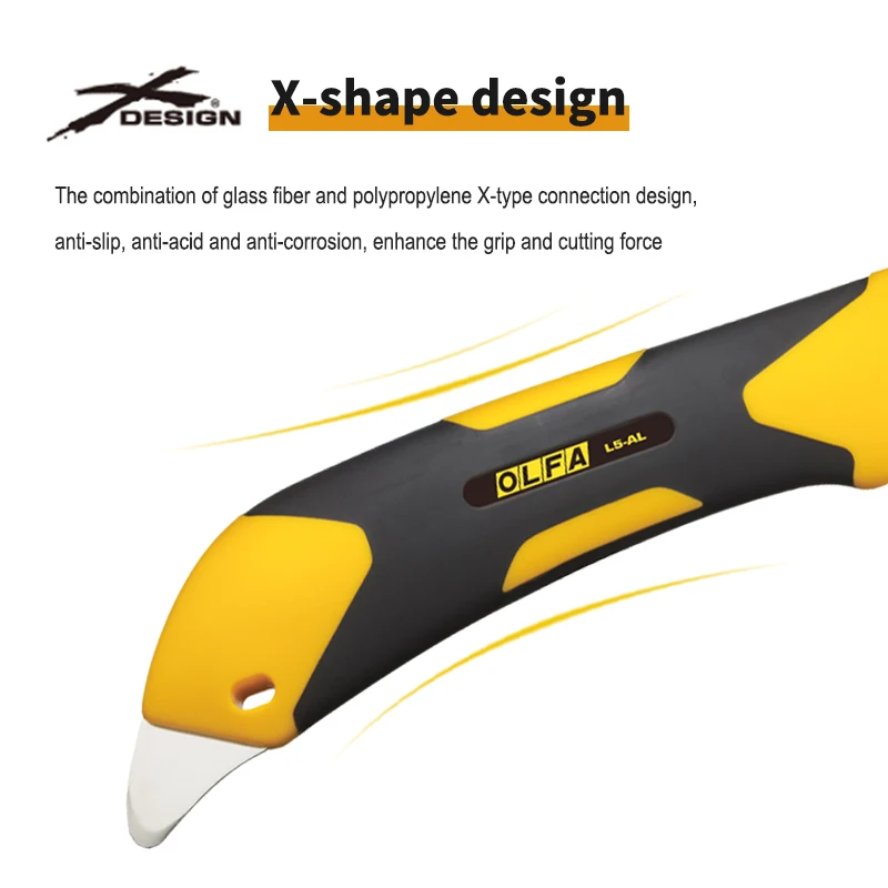 OLFA L5-AL Auto-Lock Sure grip handle made 18mm utility knife X-design heavy-duty cutter