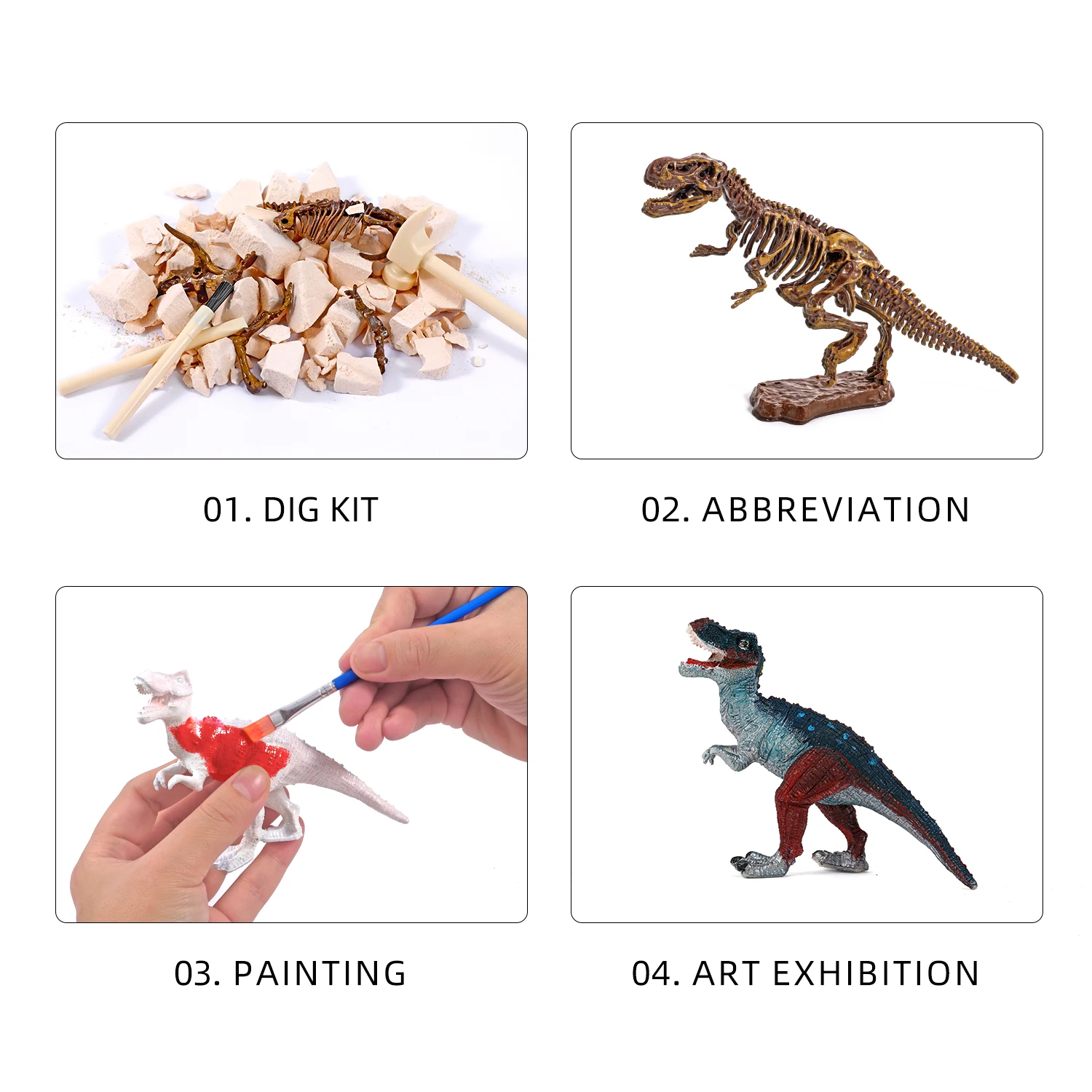 Pianopotato  dinosaur toy Tyrannosaurus digging toy educational toy for kid  dig kit for children