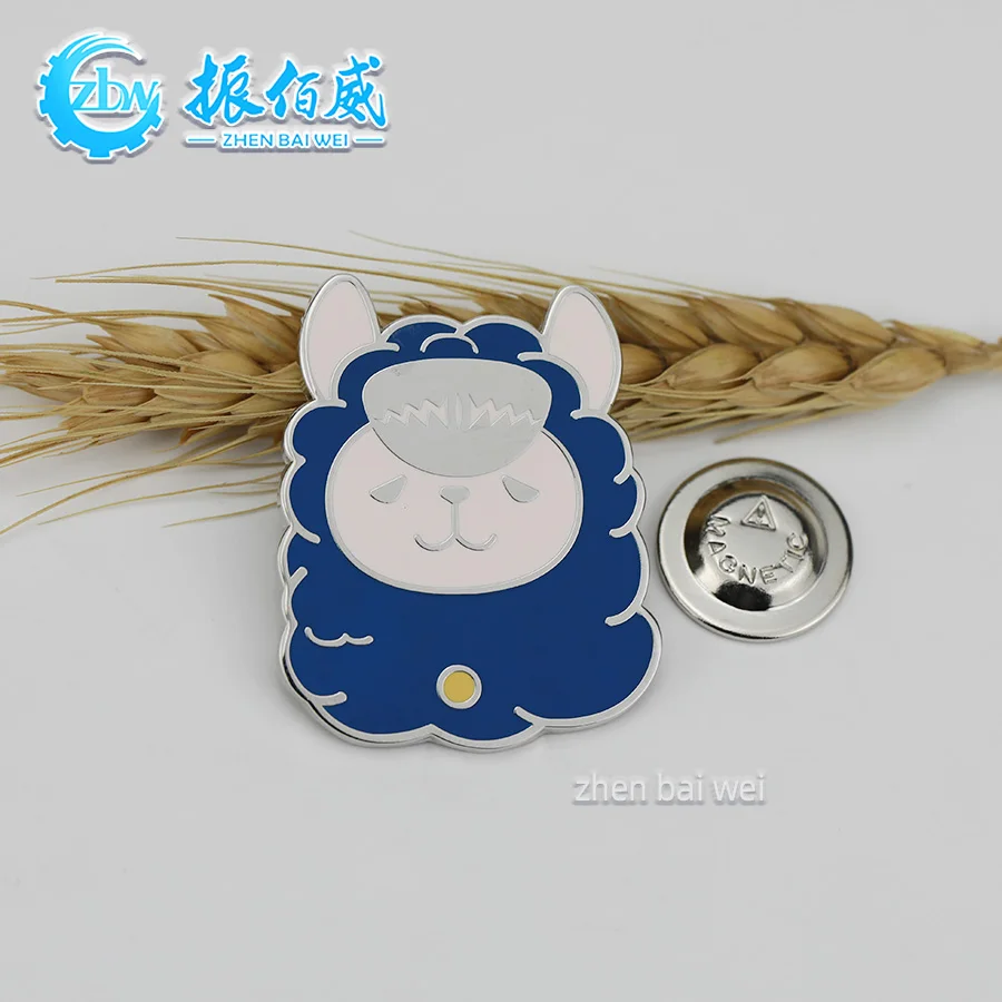 Professional Design Various Cartoon Animal Enamel Pin Custom Cute Funny Panda Little Sheep Brooch Clothes Lassel Pin Badge