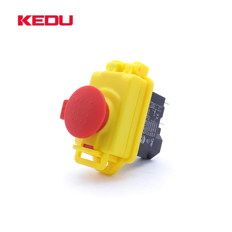 KEDU KJD17B-16 250VAC 18A 4 Pin Emergency Stop Push Button Switch ON Off Pushbutton Switches