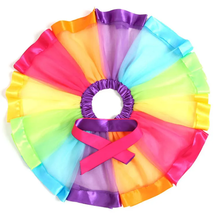 
New Tutu Skirt Baby Girl Skirts Princess Mini Pettiskirt Party Dance Rainbow Tulle Skirts Girls Clothes Children Clothin 