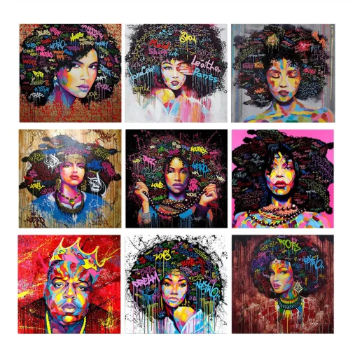 Diy 5d Diamond Painting kit Full Drill African Woman Diamond Embroidery Home Decor canvas printing by number wall art