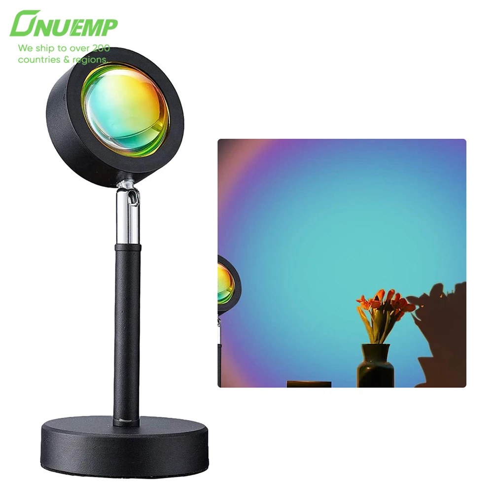 
Rainbow Sunset Projection lamp LED Wall Lamps Nightlight Projector with USB Modern Floor Stand Sunset Lamp 
