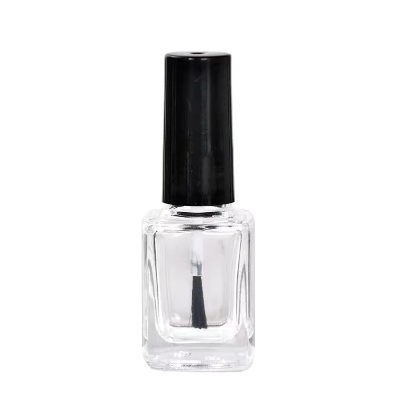 Cosmetics 1ml to 20ml Nail Polish Bottle With Brush Transparent Empty Glass Bottle Packaging Reusable