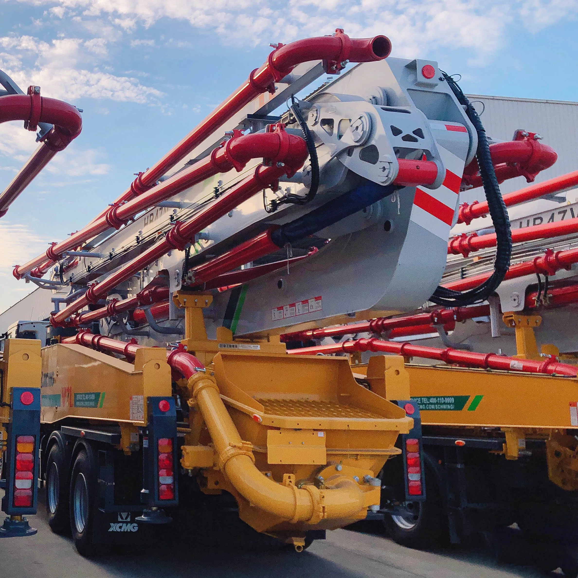 Concrete Machinery 47M 6*4 Truck Mounted Concrete Boom Pump Trucks HB47V WIth 3 Axles Chassis