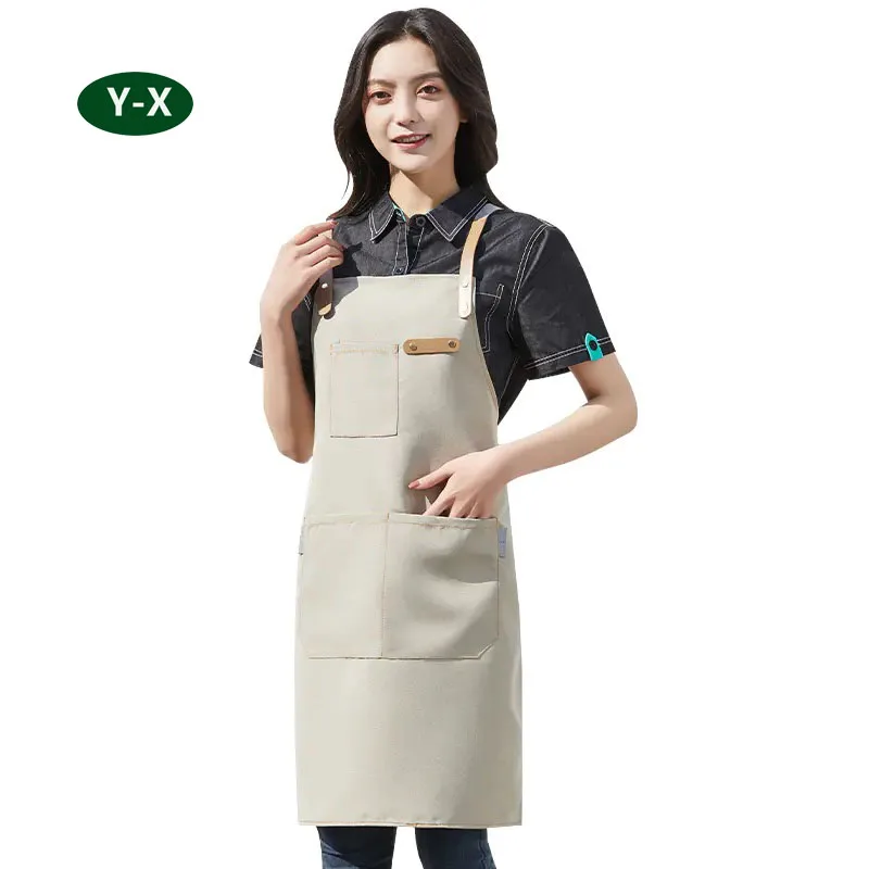 Y-X Polyester Custom Aprons Logo Kitchen Cleaning Cooking Restaurant Apron For Chef Sublimation
