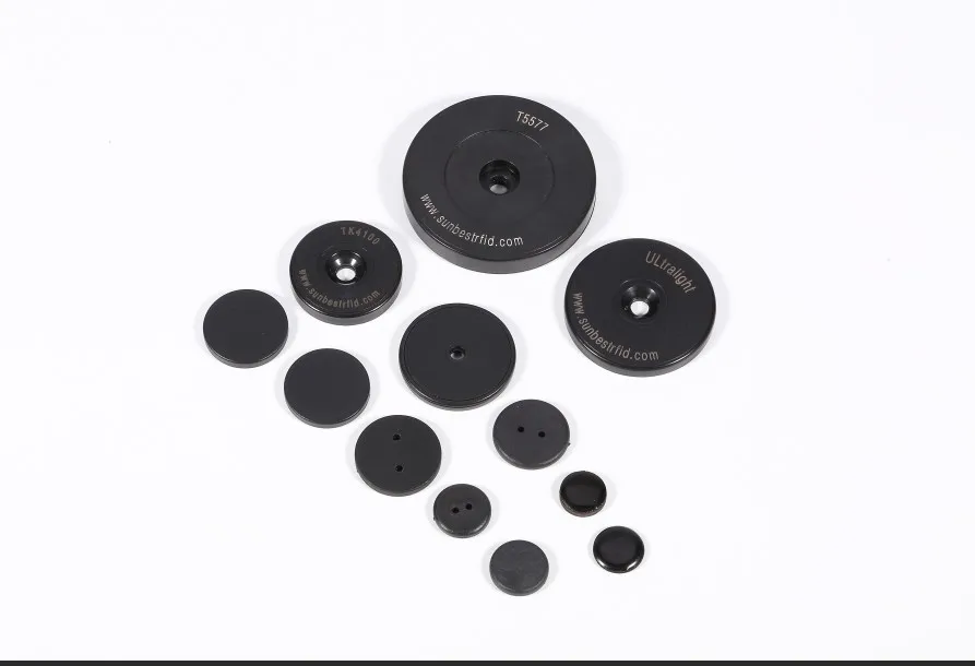 Fast Reading ABS Waterproof Proximity RFID Coin Token Tag  RFID Round 30mm ABS Coin Anti Metal Black NFC