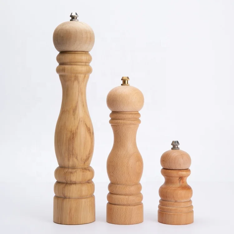 High-quality Wood Salt and spice Pepper Grinder mill with Adjustable Ceramic Core