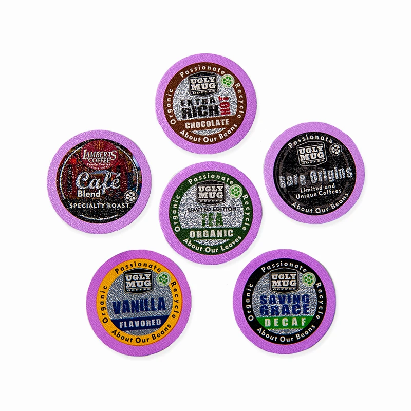 Disposable Personalized Empty Coffee Aluminum Foil K CUP Capsules With Logo Printed Packaging