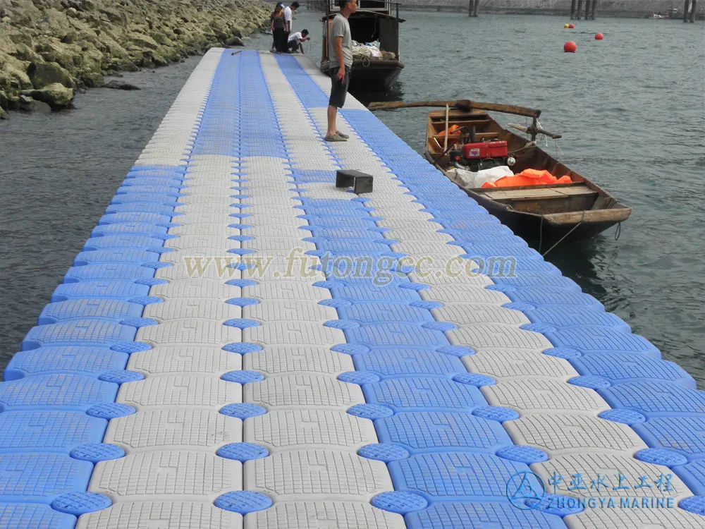 Ponton floating dock modular plastic cubes jetty bridge dock jet ski walking way