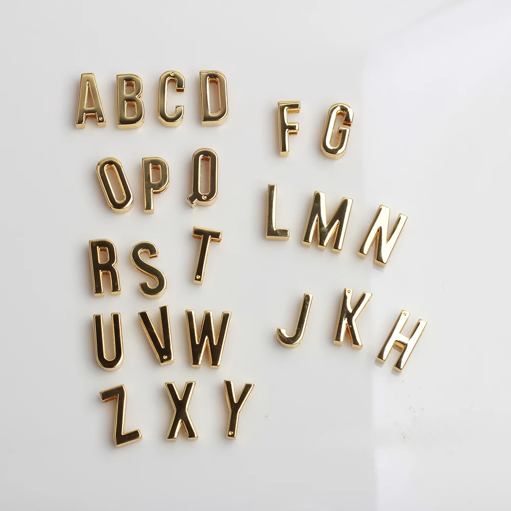 DIY High Quality Factory Price Pet Collar Accessories Full English Alphabetical Metal English Alphabet Letter