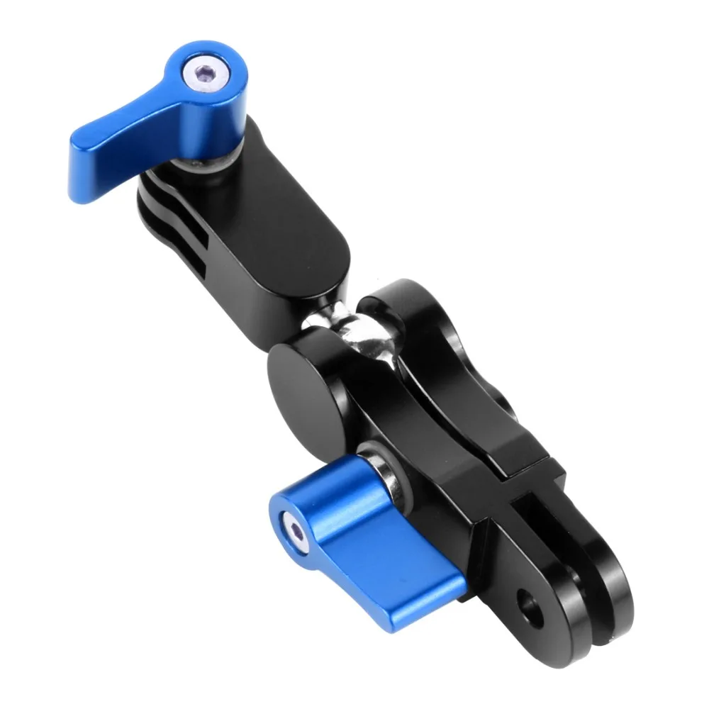 Chinese supplier CNC Alloy Metal Mounts Adapters 360 overhead action camera helmet mount