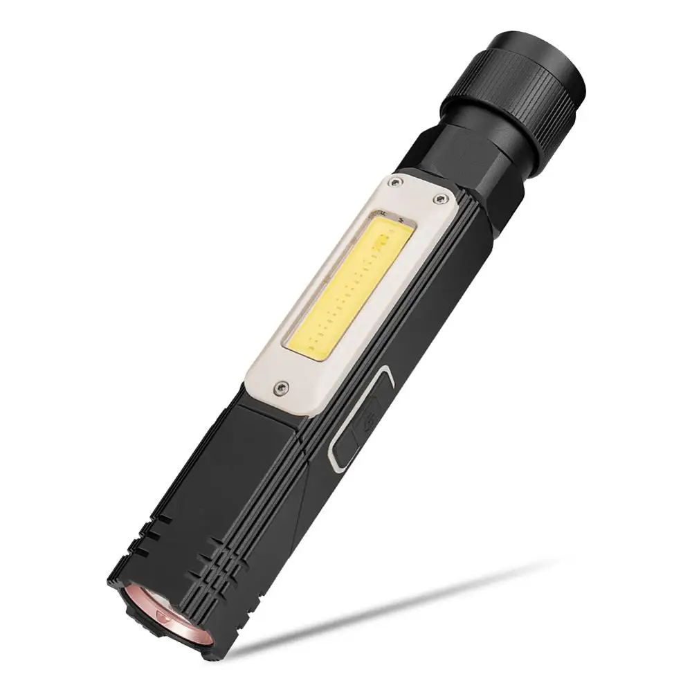 WARSUN SQ02-PLUS Small portable pocket EDC USB rechargeable torch light COB XPG LED lamp Travel flashlight for outdoor Emergency