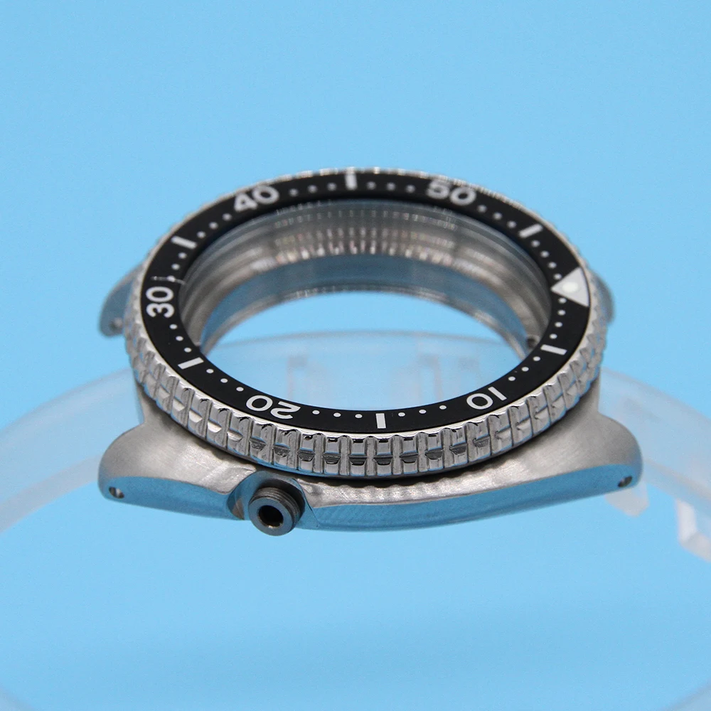 SKX 316L Stainless Steel Unidirectional Rotating Aluminum Bezel Automatic Diver Watch Display Cases