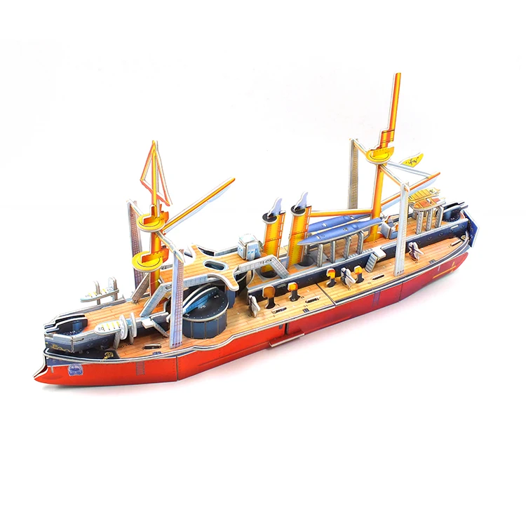 Navy Model Ding Yuan Ship  3D  Paper Puzzle  Hot Sale Educational DIY Toys Fancy Toys  Jigsaw Puzzle