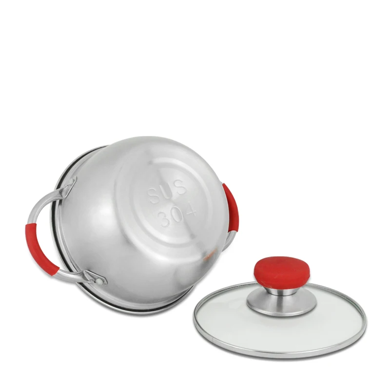 Высококачественный индукционный газовый отпариватель кастрюля для приготовления пищи двухслойный японский из нержавеющей стали 304 с крышками