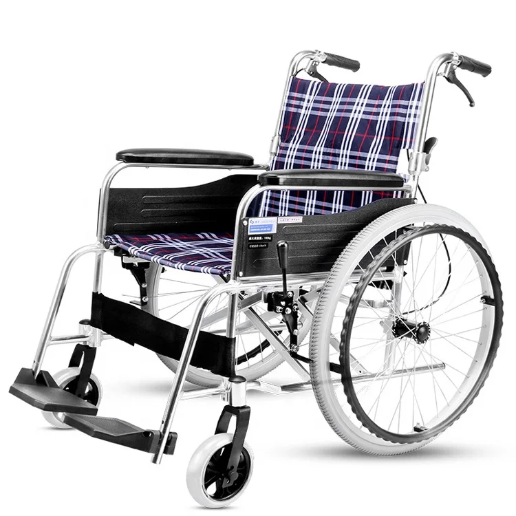 2021 health medical 22 inch metal Steel foldable office chair wheels folding wheelchairs wheels Adult