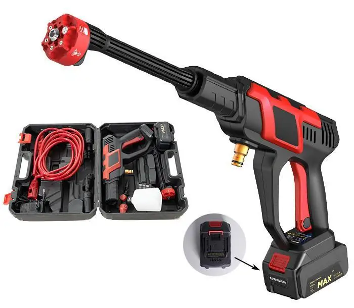 OEM Factory Battery Powered Car Washer 320W High Pressure Car Washer Three Plunger Portable Car Wash