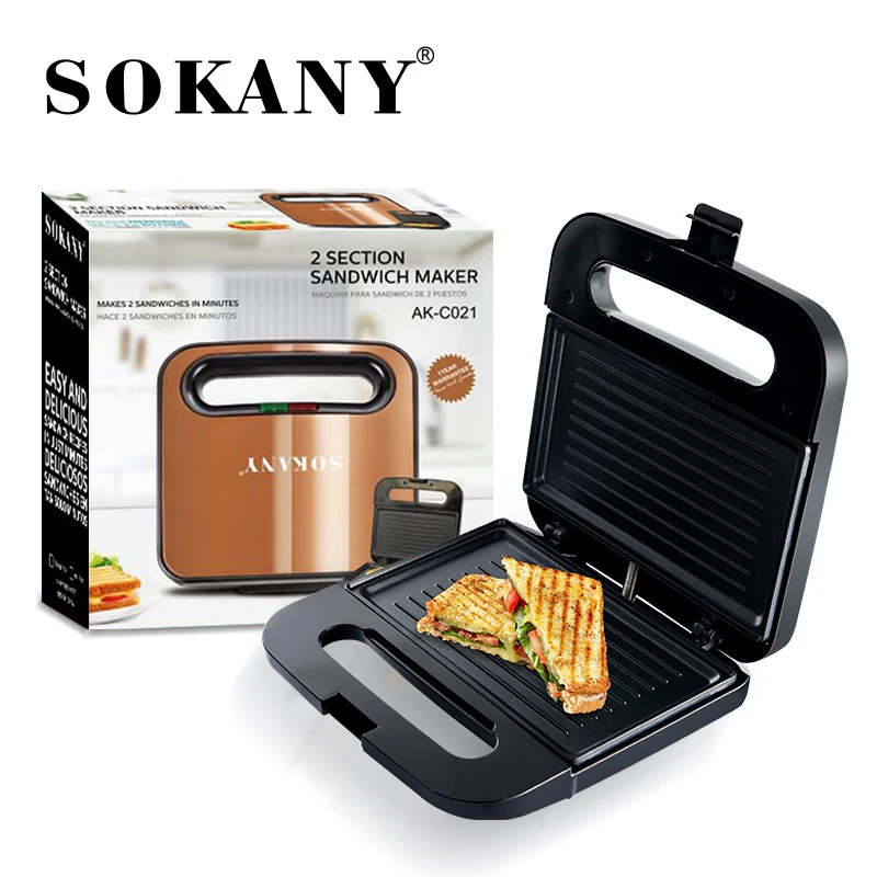 SOKANY 021 супер качество ломтик Электрический для домашнего использования из нержавеющей стали гриль завтрака