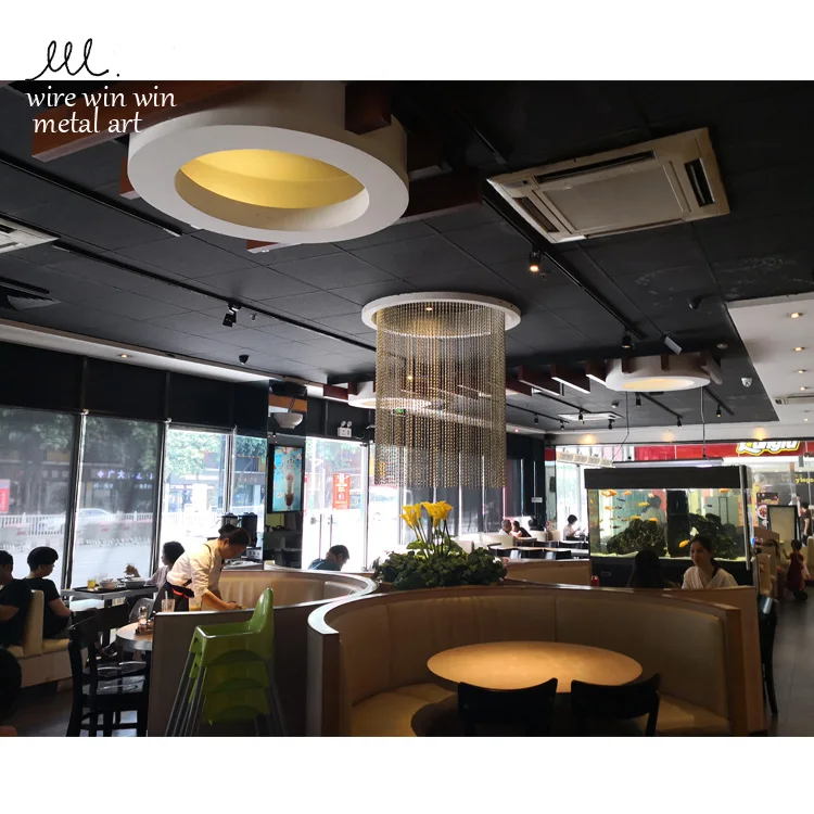 Antique Aluminum Bead Chain Curtain Screens & Room Dividers Decorative Wall Water Dancing Wall Indoor Screens Partition