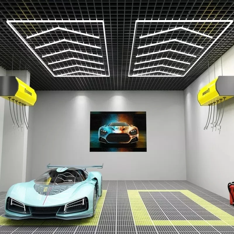 Car Detailing workshop Working Honeycomb light Garage Hexagon Led Light