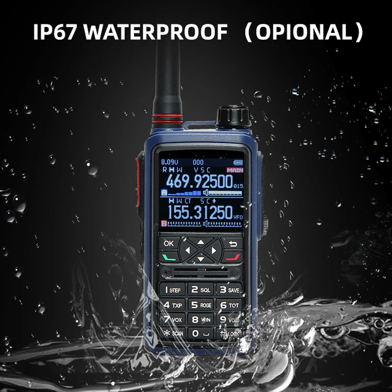 Air band radio IP67 Waterproof UHF VHF Dual Band Two Way Radio YANTON T-360UV
