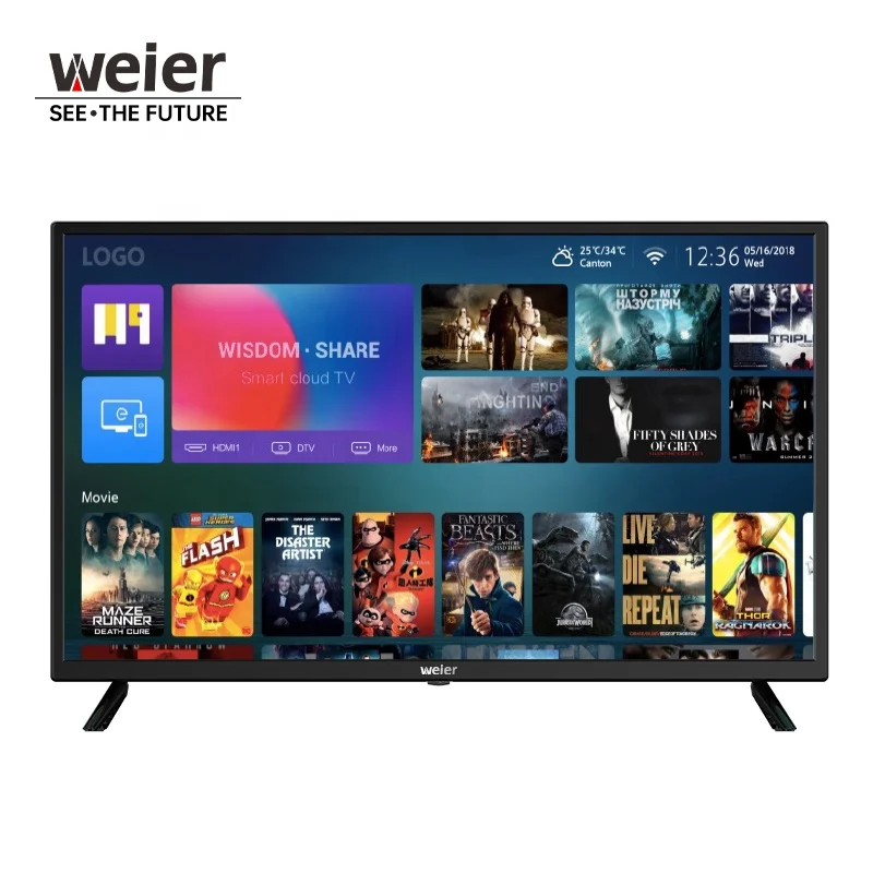 Weier 85 inch tv android smart television 4K smart tv 32 televizor 43inch led smart tv FHD televisions for hotel