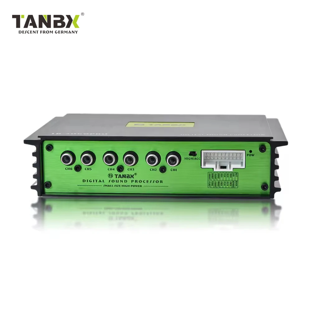 new design lossless special bluetooth 4 channel car audio DSP amplifier processor support computer / android phone 4 in 6 out