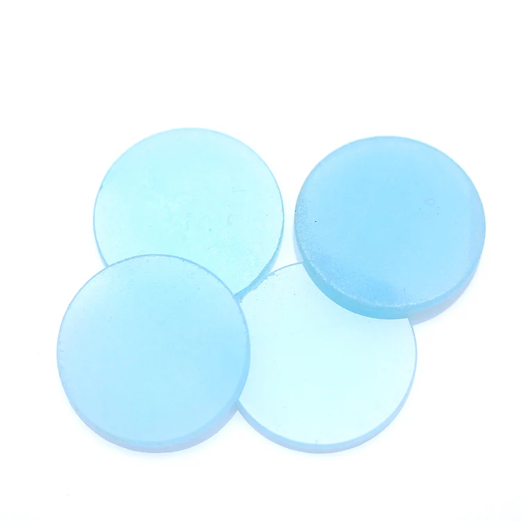 Wholesale Supplier Customization Gemstone 23MM Coin Slabs Stone Shape Natural Blue Malaysian Jade for Jewelry Making