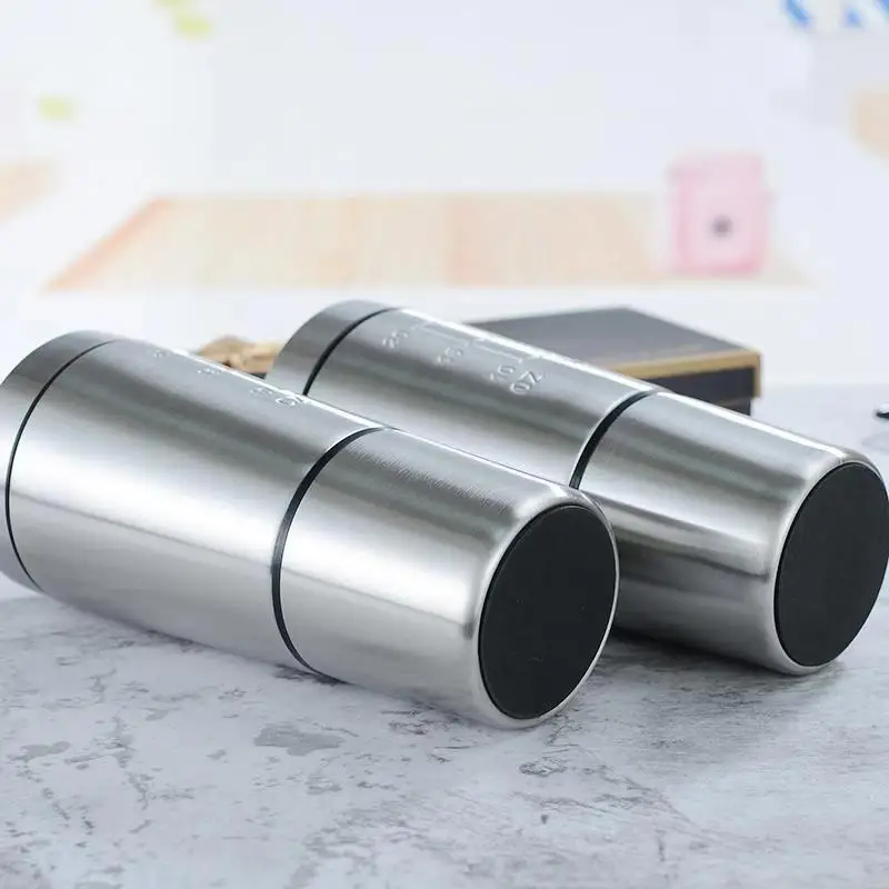Manufacturer wholesale 304 stainless steel single layer double section shaker cup portable milkshake protein powder for fitness
