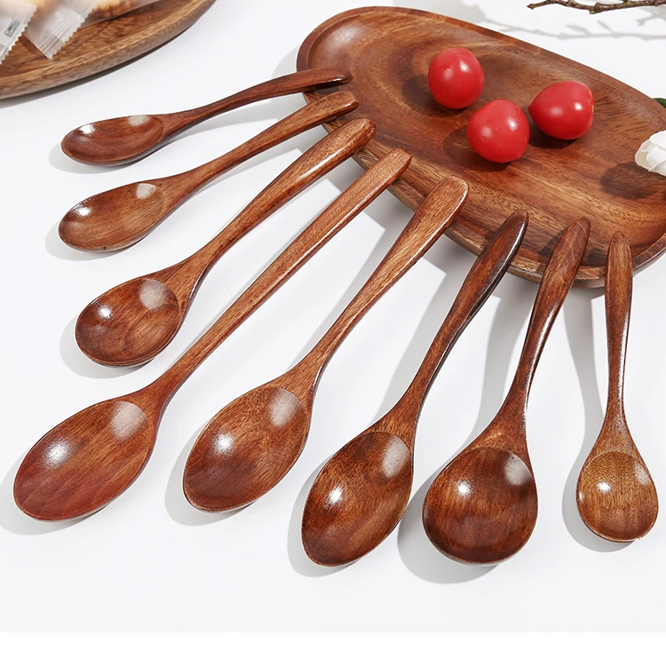 Japanese style ecological Cheap Eco Friendly Custom Organic Handle Wooden Spoon