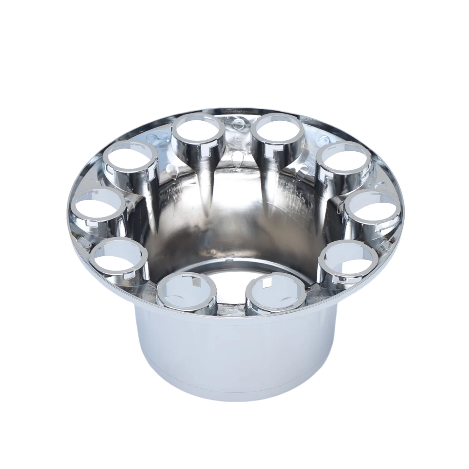 Ninetin Truxpro Standard Chrome ABS Complete Axle Cover Kit Hubcaps with 60 Pieces 33mm Thread on Lug Nut Covers for Semi Trucks