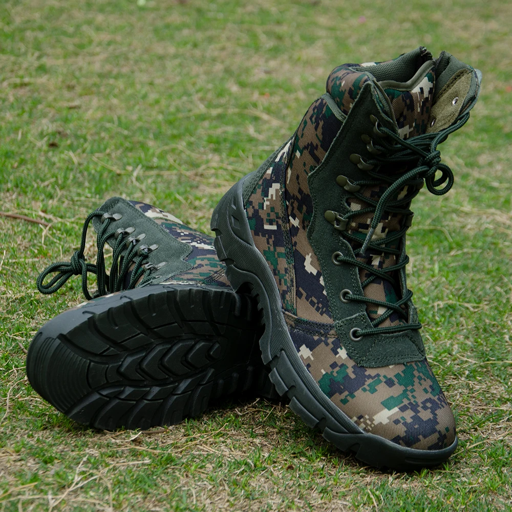 Tactical Boots Man Camouflage Jungle Boots Digital Woodland Combat Boots