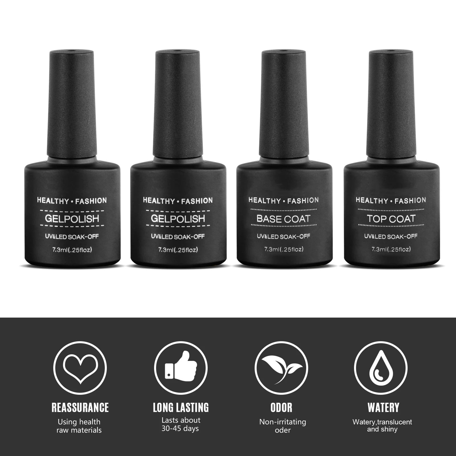 Custom nail uv gel kit with lamp oem color private label gel polish set