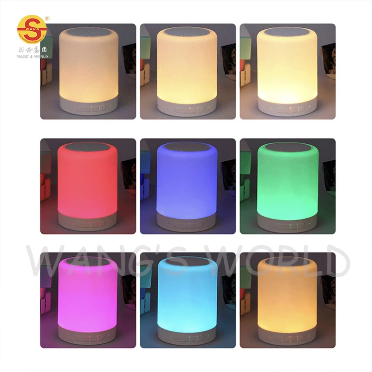 USB Перезаряжаемый Ночной светильник с изменением цвета сенсорный светодиодный ночной Светильник Bluetooth-динамик для рабочего стола