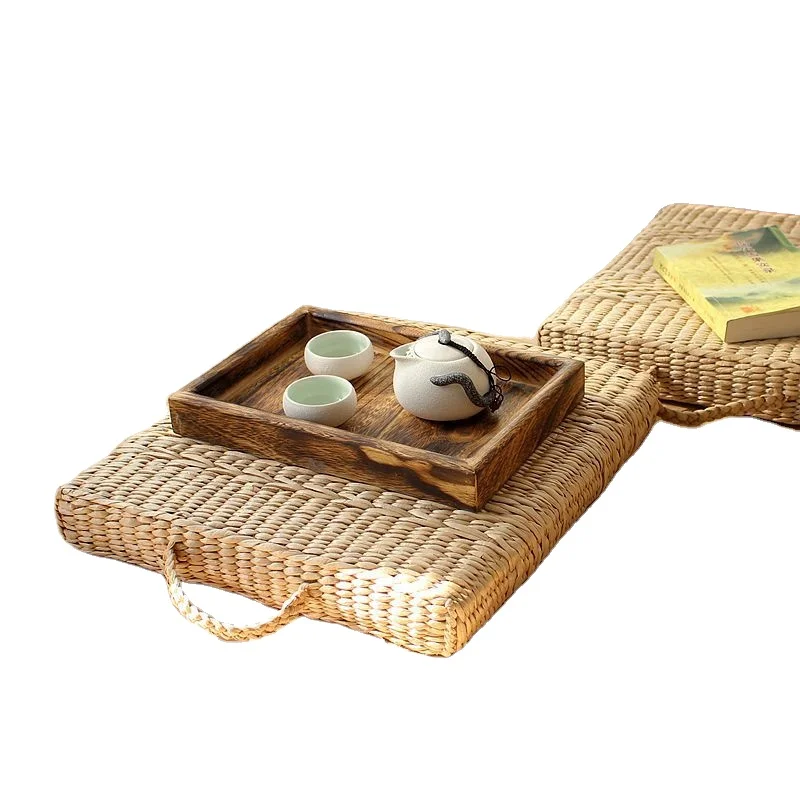 Wholesale  Handcraft Japanese Style Straw  Cushion Yoga Meditation Futon Cushion Seat