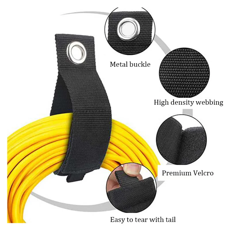 Factory Price Heavy-Duty Hook and Loop Cable Strap for Garage Organization and Storage Strap Stroller Strap