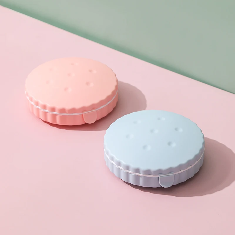 Round Shape Plastic 7 Day Pill Box Organizer Pill Case With Measuring Cup