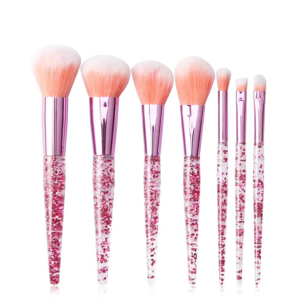 Custom High Quality Private Label Nateral Material Diamond Makeup Brush Set