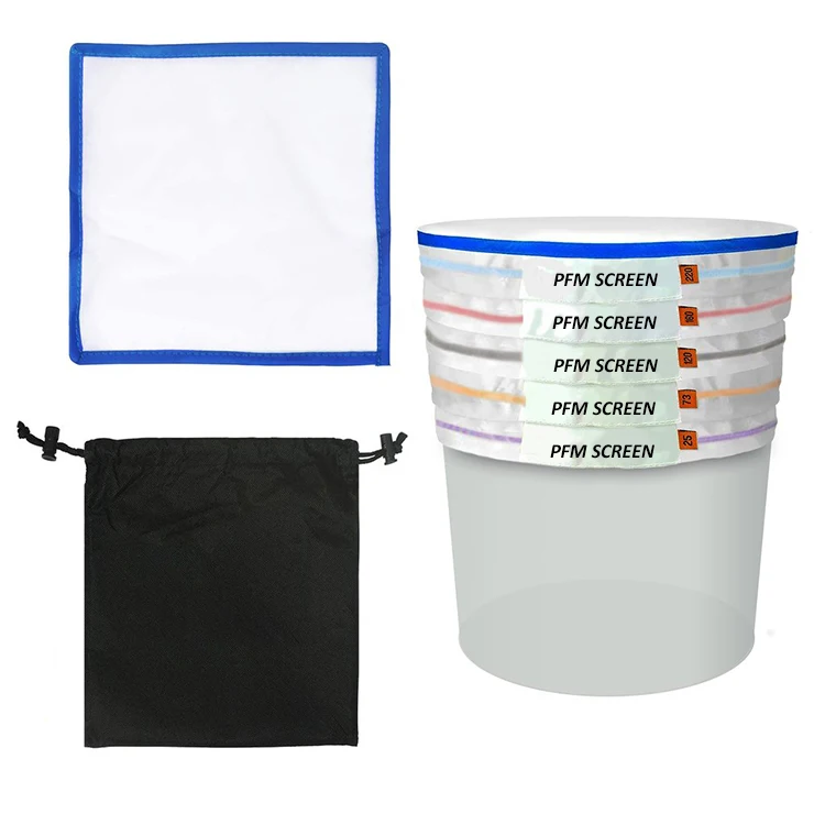 25 45 73 90 120 160 190 220 Nylon Mesh Extract Bag With Velcro Lock