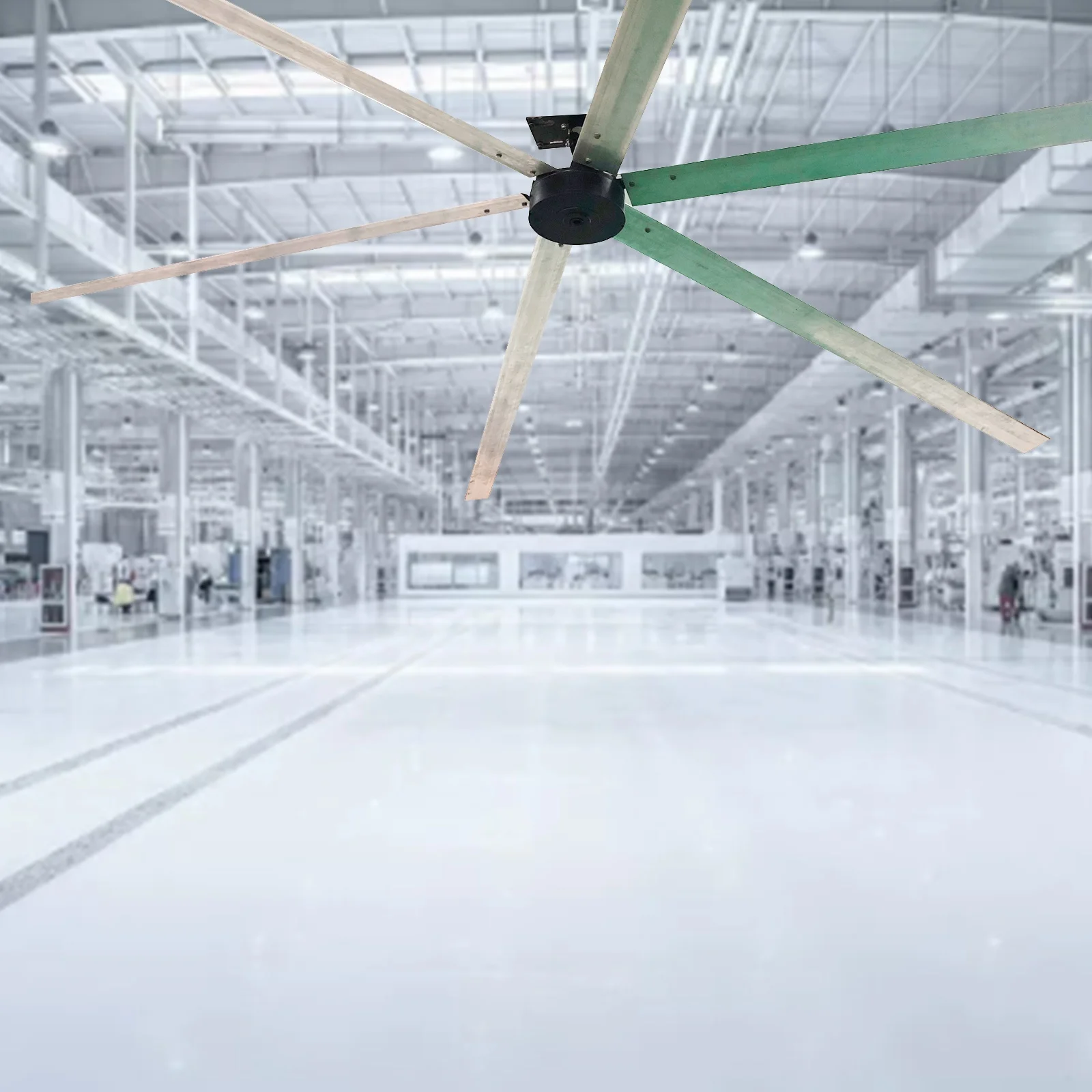 AMTHI Low Cost 5.5m 18 Feet 1.5KW PMSM Motor Large Industrial Ceiling Fan for Patio