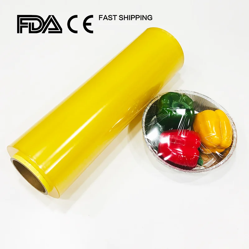 Manufacture food wrapping pvc film stretch cling film food grade jumbo roll