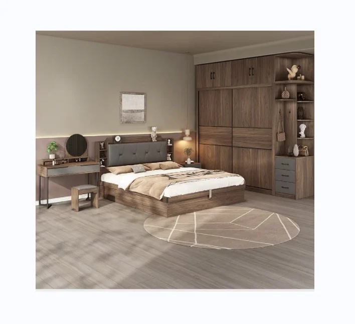 Newest modern designed full home bedroom furniture bedroom set from Foshan Modern