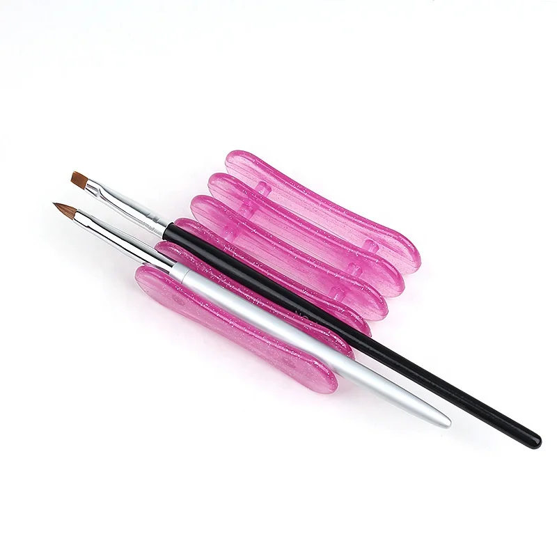 5 Grid Nail Salon Tool Pen Display Stand 5 Separate Nail Brush Holder