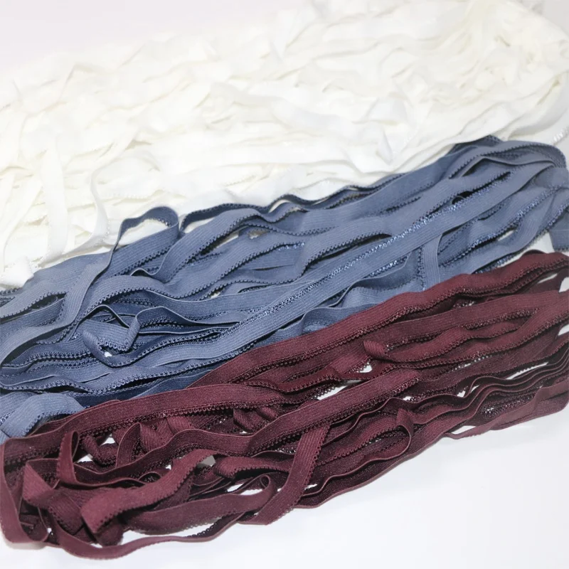 Fashionable Colored Nylon Spandex Knitted Picot Elastic Tape for Lingeries